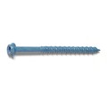 Torquemaster Masonry Screw, 3/16" Dia., Hex, 2 3/4 in L, Steel Blue Ruspert, 100 PK 51209